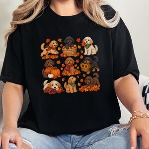 Cavapoo Mom Shirt, Cavapoo Lover Gift, Autumn Dog Shirt, Fall Puppy Tee, Doodle Dog Owner Gift, Thanksgiving Dog Shirt image 9
