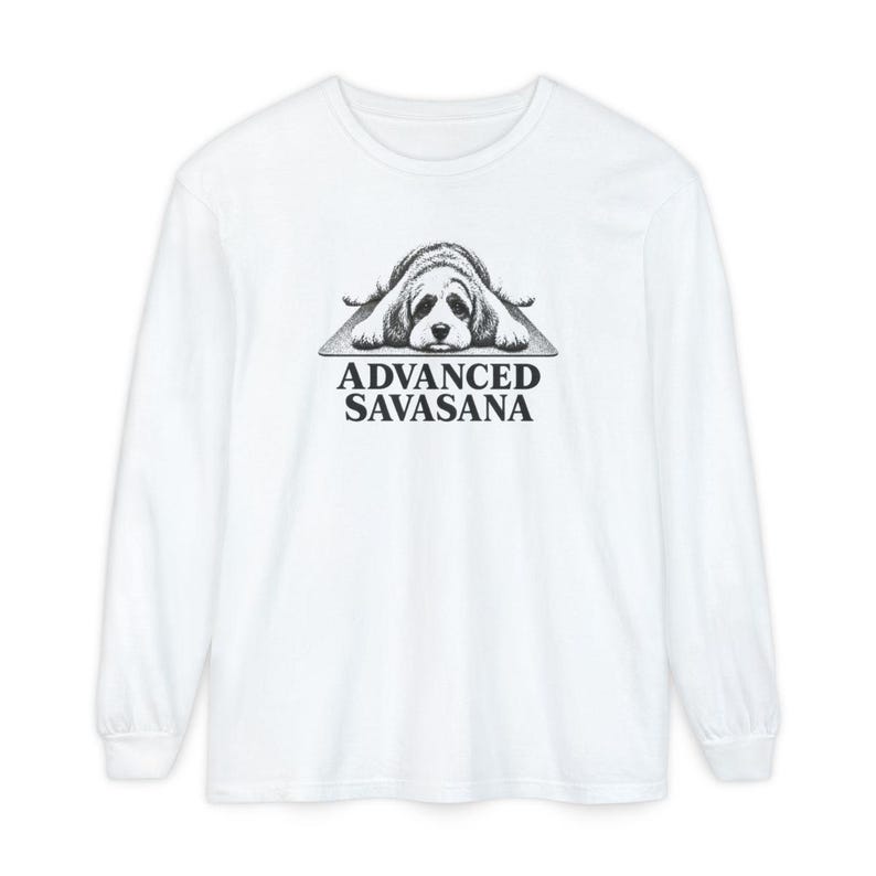Cavapoo Shirt, Funny Dog Yoga Gift, Advanced Savasana Tee, Yogi Puppy Lover Present, Dog Mom Fitness Clothing image 14