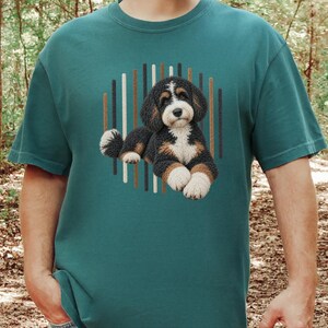 Bernedoodle shirt, cadeau voor Bernedoodle-moeder, driekleurige Bernedoodle, Doodle hondenshirt, cadeau voor Bernedoodle-eigenaar afbeelding 9