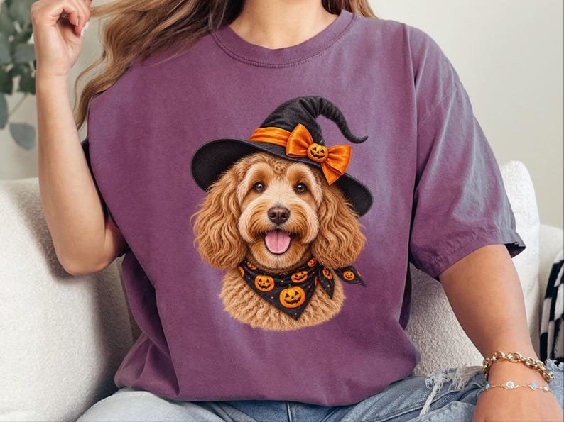 Halloween Dog Shirt, Doodle Mom Gift, Cockapoo Halloween, Spooky Dog Mom, Fall Pet Lover Gift image 5