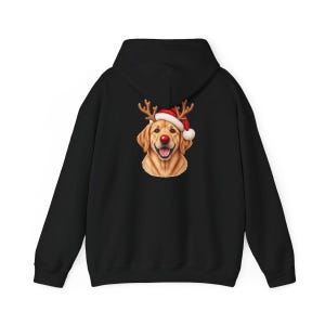 Christmas Dog Shirt, Yellow Lab Gift, Holiday Dog Sweater, Lab Mom Sweatshirt, Santa Paws Christmas image 11