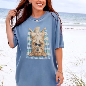 Golden Retriever Shirt, Golden Retriever Gift, Beach Vacation Tee, Summer Dog Shirt, Golden Retriever Mom, Coastal Dog Art, Vacation T Shirt image 5