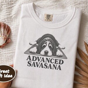 Bernedoodle Shirt, Yoga Teacher Gift, Bernedoodle Mom, Advanced Savasana, Yoga Lover Shirt, Meditation Tshirt, Funny Dog Tee image 4