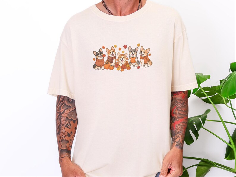 Corgi Autumn Shirt, Fall Corgi Tee, Dog Lover Gift, Corgi Mom Sweatshirt, Pumpkin Patch Shirt, Fall Dog Shirt image 4