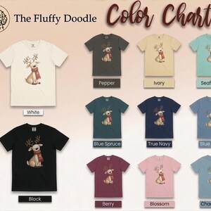 Whimsical Reindeer Christmas Shirt, Cozy Holiday Deer Sweatshirt, Cute Woodland Winter Tee image 2