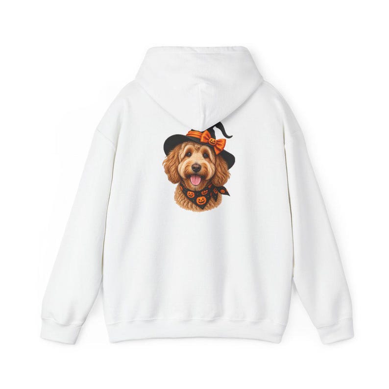Halloween Dog Shirt, Goldendoodle Gift, Doodle Mom Gift, Witch Dog Shirt, Spooky Dog Lover, Fall Pet Sweatshirt image 12