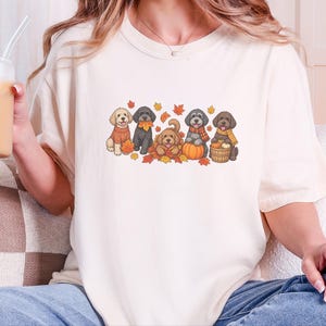 Schnoodle Fall Shirt, Dog Lover Gift, Autumn Harvest Tee, Doodle Dog Sweatshirt, Pumpkin Patch Crewneck, Fall Puppy Apparel image 10