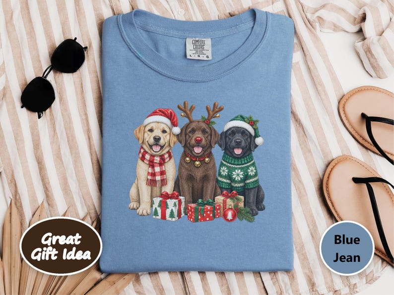 Christmas Dog Sweatshirt, Labrador Christmas Shirt, Holiday Dog Gift, Dog Lover Christmas Sweatshirt, Labrador Retriever Mom Gift image 6