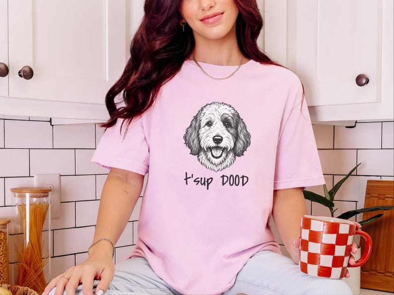 Comfort Colors Sheepadoodle Sweatshirt | T'sup Dood Goldendoodle Sweatshirt | Aussiedoodle Crewneck | Bernedoodle Labradoodle Sheepadoodle image 9