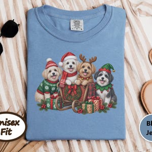 Maltipoo Christmas Shirt, Maltipoo Dog Gift, Festive Santa Puppy Tee, Christmas Dog Lover Shirt, Holiday Dog Sweatshirt image 5