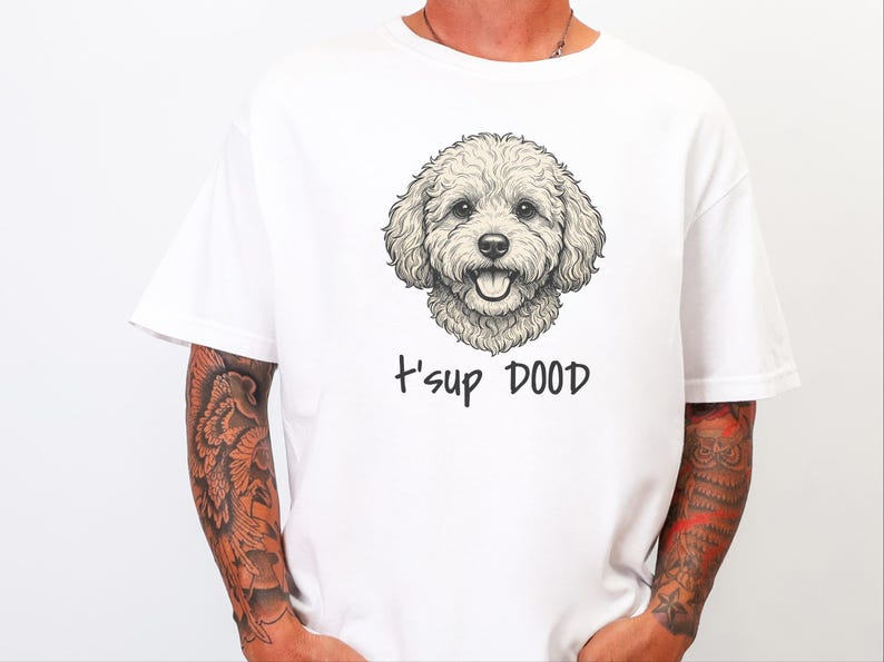 Comfort Colors Maltipoo Dog Mom Sweatshirt | T'sup Dood Goldendoodle Owner Clothing | Personalised Bernedoodle Labradoodle Sheepadoodle image 8