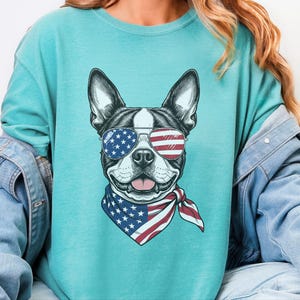 Comfort Colors Patriotic Boston Terrier Sunglasses image 7