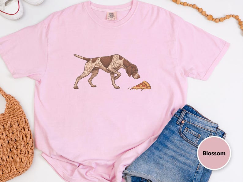 German Shorthaired Pointer Shirt, Gsp Dog Gift, Funny Pizza Lover Tee, Pointer Mom Gift, German Pointer Dog Shirt image 1
