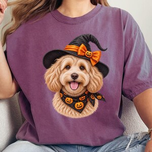 Halloween Dog Mom Shirt, Witch Dog Shirt, Maltipoo Mom Gift, Doodle Mom Shirt, Spooky Dog Tee, Halloween Pet Gift image 8