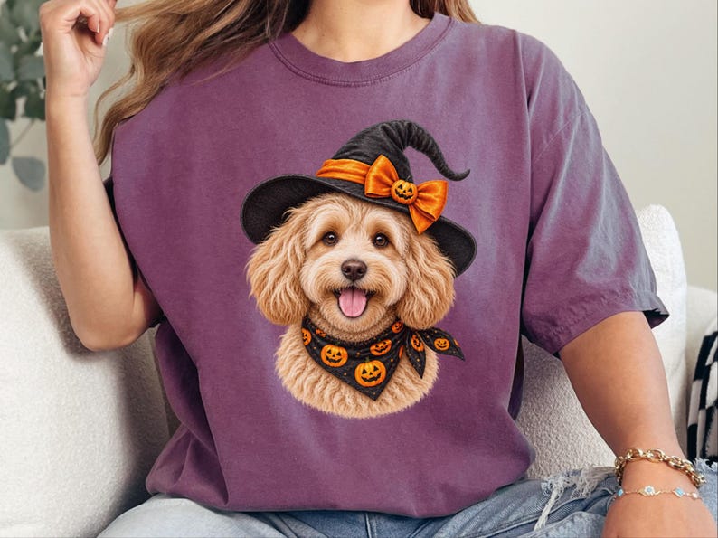 Halloween Dog Mom Shirt, Witch Dog Shirt, Maltipoo Mom Gift, Doodle Mom Shirt, Spooky Dog Tee, Halloween Pet Gift image 8