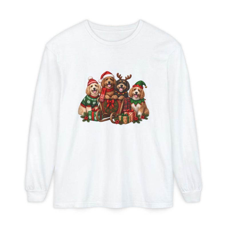 Christmas Cockapoo Shirt, Cockapoo Lover Gift, Holiday Dog Crewneck, Festive Puppy Top, Dog Mom Christmas Gift image 14