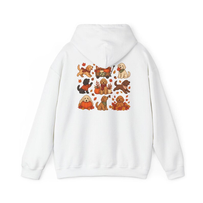 Camiseta para mamás de Goldendoodle, regalo para amantes de los perros de Goldendoodle, camiseta de otoño para amantes de los perros, sudadera con capucha estilo huerto de calabazas, camiseta de otoño para perros, sudadera para mamás de Goldendoodle imagen 12