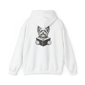Maglietta con Yorkshire Terrier che legge, regalo per amanti dei libri e dei cani, maglietta con Yorkshire Terrier, regalo per appassionati di libri, maglietta per amanti della biblioteca, maglietta per appassionati di lettura immagine 12