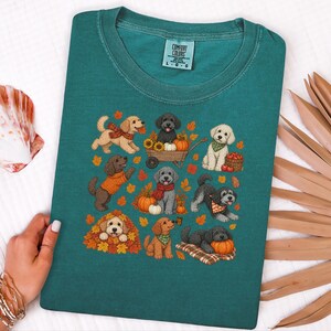 Schnoodle Fall Dog Shirt, Autumn Dog Lover Gift, Cute Puppy Sweatshirt, Pumpkin Patch Tee, Dog Mom Hoodie image 10