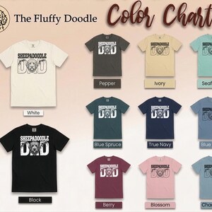 Comfort Colors Sheepadoodle Dad Tshirt for Men, Personalized Pet Portrait Tee, Funny Retro Dog Owner Apparel, Funny Graphic Tee image 9