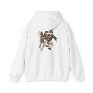 T-Shirt mit Siberian Husky-Motiv, Geschenk für Entenjäger, T-Shirt für Wasservogeljäger, Geschenk für Husky-Liebhaber, Entenjagd-Shirt, T-Shirt mit Wildtiermotiven, Geschenk für Naturliebhaber Bild 12