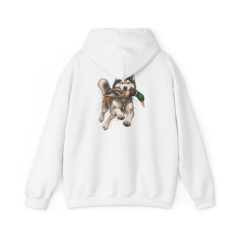 T-Shirt mit Siberian Husky-Motiv, Geschenk für Entenjäger, T-Shirt für Wasservogeljäger, Geschenk für Husky-Liebhaber, Entenjagd-Shirt, T-Shirt mit Wildtiermotiven, Geschenk für Naturliebhaber Bild 12