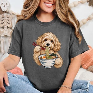 Maltipoo Ramen Shirt, Ramen Lover Gift, Foodie Dog T Shirt, Noodle Lover Tee, Japanese Food Shirt image 10