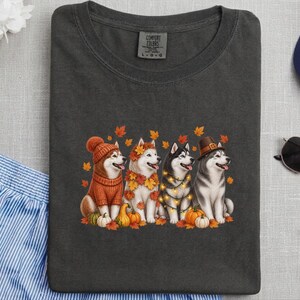 Husky Shirt, Siberian Husky Dog Gift, Fall Dog Lover Tee, Thanksgiving Dog Owner Sweatshirt, Autumn Harvest Pet Lover Shirt, Husky Mom Gift