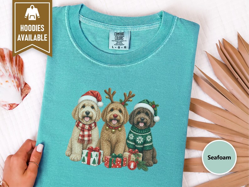 Labradoodle Christmas Sweatshirt, Holiday Dog Crewneck, Christmas Pet Shirt, Labradoodle Mom Gift, Festive Dog Lover Tee image 7