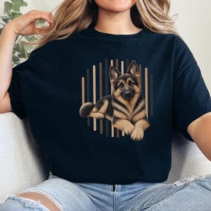 T-shirt met Duitse Herder-hond, cadeau voor Duitse Herder-moeder, T-shirt voor liefhebbers van Duitse Herders, cadeau voor hondengeleider, kleding voor hondenbezitters afbeelding 6