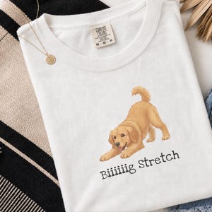 Comfort Colors Golden Retriever Biiiiiig Stretch Tee, Funny Dog Lover Pet Parent Gift, Puppy Mom Dad Owner, Stay Golden Enthusiast image 9