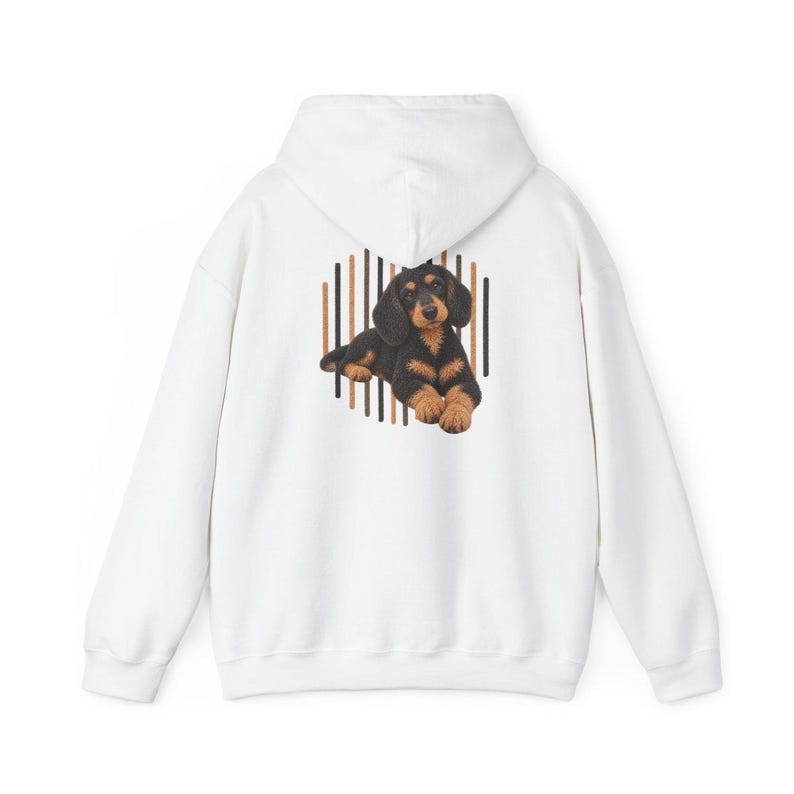 Dachshund Dog Shirt, Wiener Dog Mom Gift, Long Haired Doxie Tee, Dapple Dachshund Lover Present, Sausage Dog Art image 12