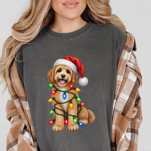 Christmas Cavapoo Shirt, Cavapoo Mom Gift, Holiday Puppy Tee, Cavapoo Christmas Sweatshirt, Dog Christmas Gift image 7