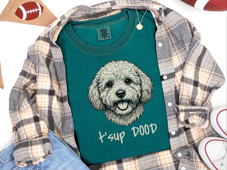 Comfort Colors Maltipoo Dog Mom Sweatshirt | T'sup Dood Goldendoodle Owner Clothing | Personalised Bernedoodle Labradoodle Sheepadoodle image 2