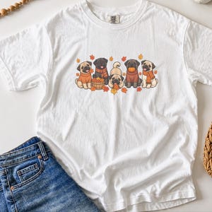 Autumn Dog Shirt, Pug Lover Gift, Pug Mom Sweatshirt, Fall Dog Lover Gift, Pug Dog Shirt, Cute Pug Tee image 5