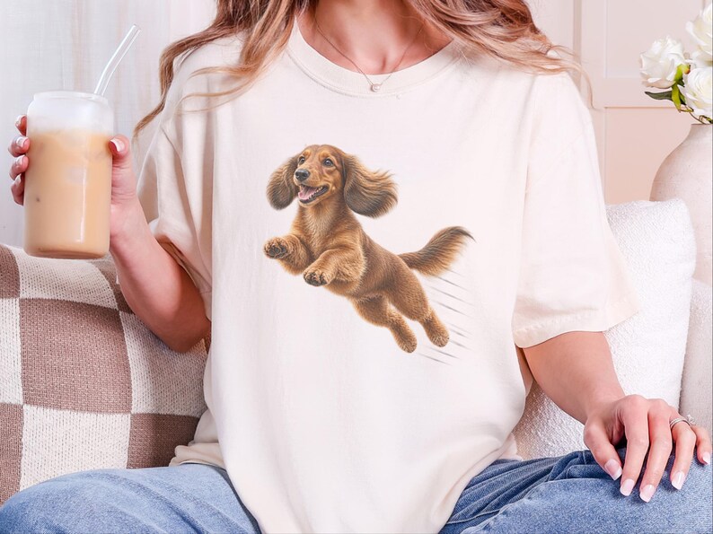 Camiseta de perro salchicha, regalo para papá de perro salchicha, camiseta de perro salchicha de pelo largo, camiseta para mamá de perro salchicha, regalo para amantes de los perros salchicha, camiseta divertida de perro salchicha imagen 4