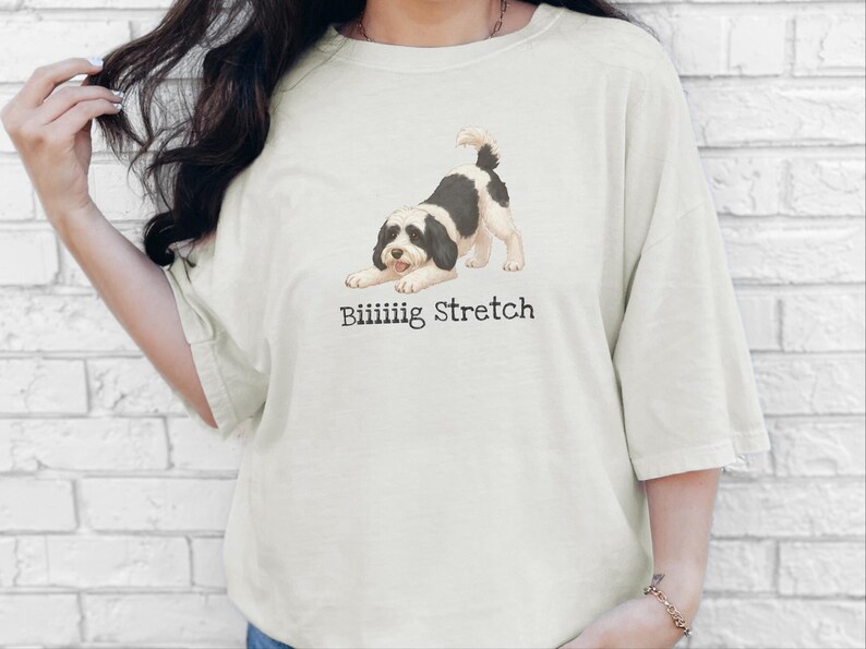 Comfort Colors Sheepadoodle T-shirt, Biiiiig Stretch Dog Tee | Doodle Mama Gift | Doodle Dad Shirt | Funny Dog Lover Present, New Fur Baby image 3
