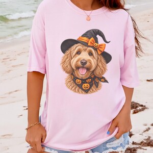 Labradoodle Halloween Shirt, Doodle Mom Gift, Spooky Dog Mom Shirt, Golden Doodle Halloween Tee image 6