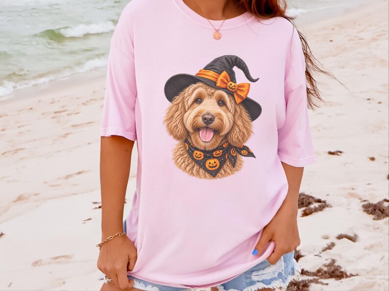 Labradoodle Halloween Shirt, Doodle Mom Gift, Spooky Dog Mom Shirt, Golden Doodle Halloween Tee image 6
