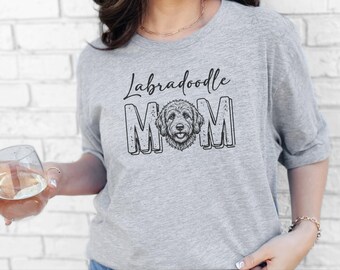 Labradoodle Dog Gift, Labradoodle Mom Shirt for Women, Fur Mama Tee, Doodle Lover Pet Owner Present, Dog Mom Birthday Gift Idea, Dog Paw Tee