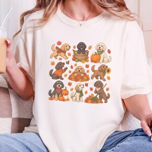 Cockapoo Fall Shirt, Pumpkin Dog Gift, Autumn Puppy Tee, Doodle Dog Lover Shirt, Fall Pet Owner Shirt image 6