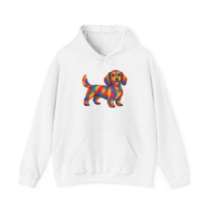 Dachshund Shirt, Rainbow Dog Gift, Colorful Wiener Dog Tee, Doxie Lover Graphic, Sausage Dog Art Shirt, Puppy Owner Present image 12