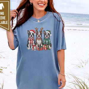 Boston Terrier Christmas Shirt, Dog Christmas Shirt, Boston Terrier Gift, Christmas Pet Shirt, Santa Dog Shirt, Holiday Dog Tee image 10