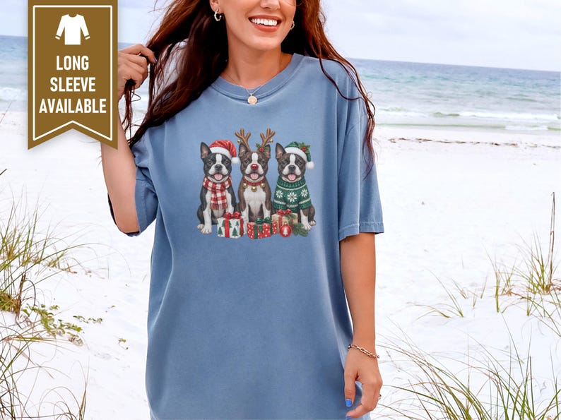 Boston Terrier Christmas Shirt, Dog Christmas Shirt, Boston Terrier Gift, Christmas Pet Shirt, Santa Dog Shirt, Holiday Dog Tee image 10