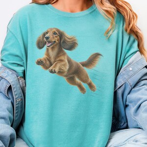 Camiseta de perro salchicha, regalo para papá de perro salchicha, camiseta de perro salchicha de pelo largo, camiseta para mamá de perro salchicha, regalo para amantes de los perros salchicha, camiseta divertida de perro salchicha imagen 8
