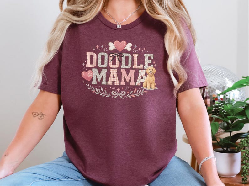 Doodle Mama Gift, Goldendoodle Dog Mom Shirt, Pet Lover Tee, Labradoodle Mama Sweatshirt, Funny Dog Owner Present for Her, Goldendoodle Mom image 5