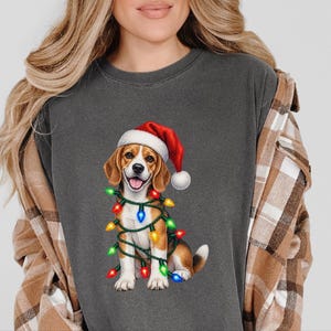 Beagle-julklapp, julklapp för hundmamma, festlig hundtröja, beagle-ägare, julklapp för hund bild 1