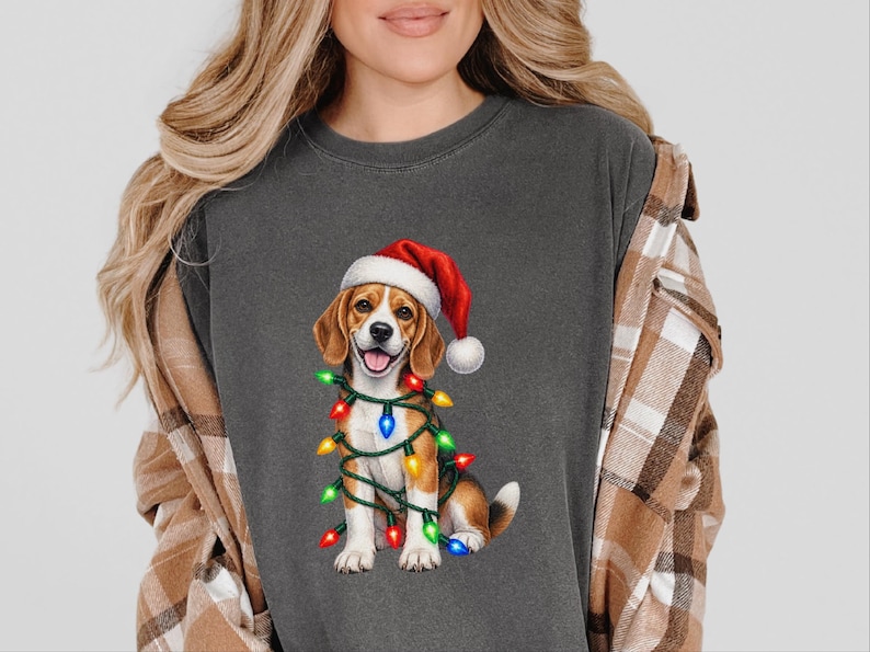 Beagle-julklapp, julklapp för hundmamma, festlig hundtröja, beagle-ägare, julklapp för hund bild 1