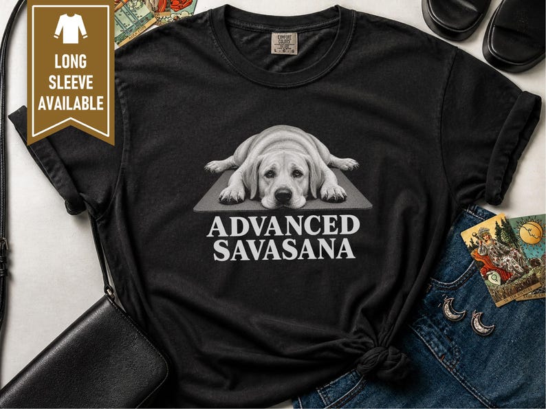 Labrador Shirt, Advanced Savasana Yoga Gift, Funny Fitness Tee, Meditation Lover Shirt, Lab Mom Gift, Yoga Teacher Shirt image 10