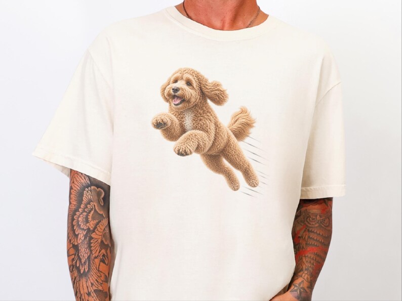 Camiseta Goldendoodle, Regalo para mamá Goldendoodle, Camiseta Perro Corredor, Regalo para papá Doodle, Camiseta Perro Rápido, Camiseta para Amantes de los Perros imagen 6